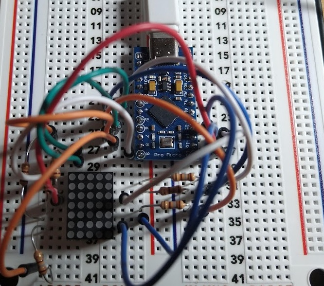 Arduino Pro Microを使った表示部